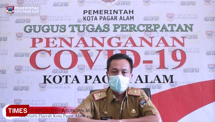  Juru Bicara Satuan tugas Penannganan Covid 19 Kota Pagaralam Samsul Bahri. (FOTO: Asnadi/ TIMES Indonesia) 