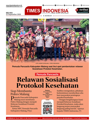 Edisi Selasa, 22 September 2020: E-Koran, Bacaan Positif Masyarakat 5.0