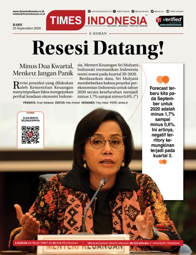 Edisi Rabu, 23 September 2020: E-Koran, Bacaan Positif Masyarakat 5.0