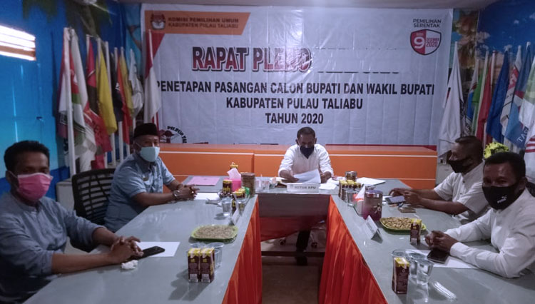 Foto suasana penetapan bakal Calon Bupati dan wakil Bupati oleh KPU Taliabu (Foto: DOk KPU Taliabu)