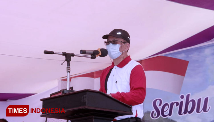 Deputi Perlindungan Anak, Kementerian PPPA RI, Nahar saat memberikan arahan di acara SerbuMMi, Kamis (24/9/2020). (Foto: Wahyudi Yahya/TIMES Indonesia)