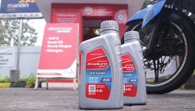 Enduro 4T Racing SAE 10W-40 kemasan 0.8 liter. (Foto: Dok.Pertamina)