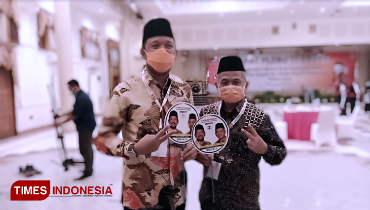 Paslon Bupati dan Wakil Bupati Ponorogo Ipong-Bambang mendapat nomor urut 2. (Foto: Marhaban/TIMES Indonesia)