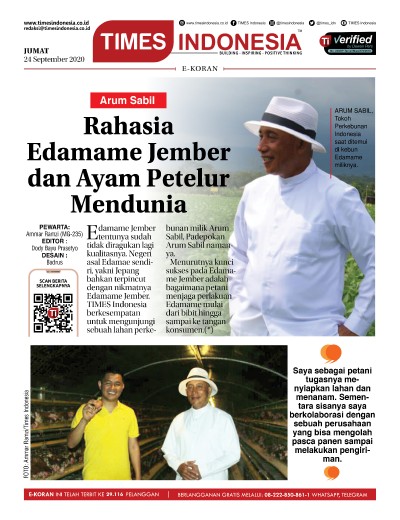 Edisi Minggu, 27 September 2020: E-Koran, Bacaan Positif Masyarakat 5.0 