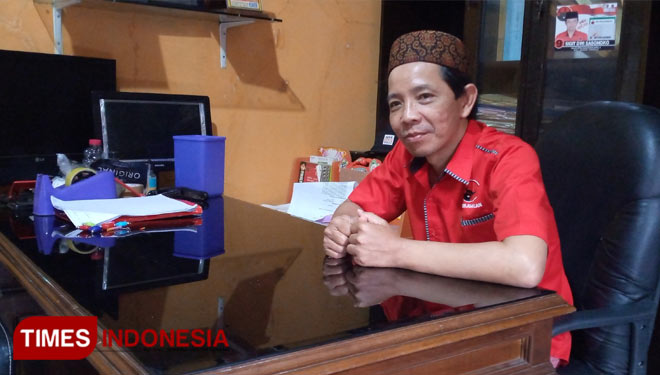 Sigit Dwi Sasongko ST, Bendahara Bamusi DPC PDI Perjuangan Banjarnegara. (FOTO : Muchlas Hamidi/ TIMES Indonesia)