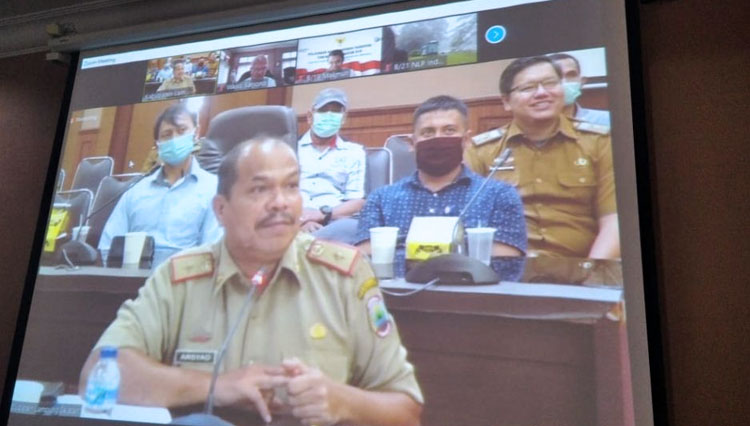FGD Virtual yang dilaksanakan di Aula Krakatau Pemkab Lampung Selatan. (FOTO: AJP TIMES Indonesia)