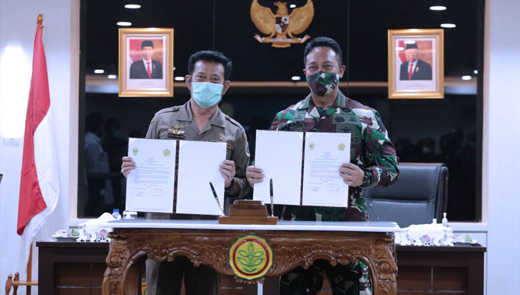 Kementan-TNI AD sepakat perkokoh kesiapan penyediaan pangan. (FOTO: Kementan RI)