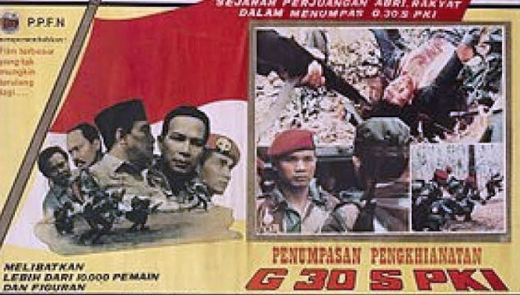 Poster film Penumpasan Penghinatan G30S/PKI . (FOTO: wikipedia)