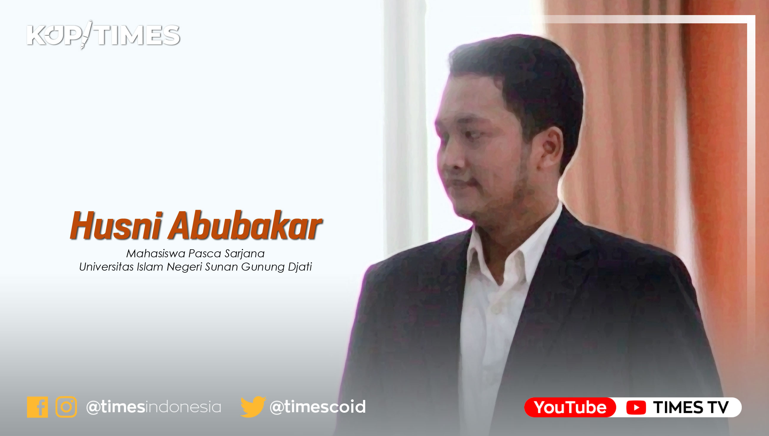 Husni Abubakar, Mahasiswa Pascasarjana  Komunikasi Penyiaran Islam Universitas Islam Negeri, Aktivis Sosial, dan Konselor Sunan Gunung Djati Bandung.
