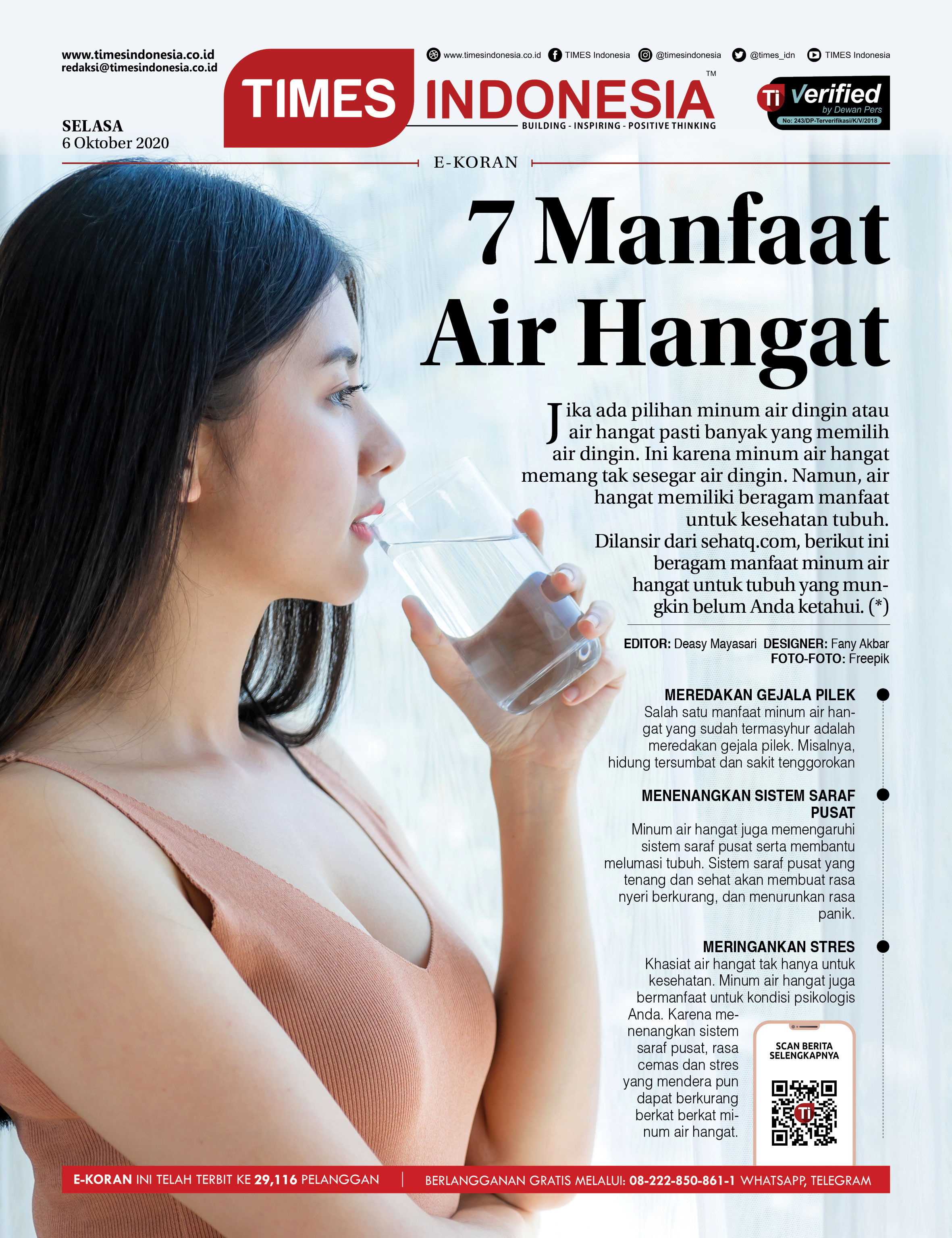 7 Manfaat Minum Air Hangat Untuk Kesehatan Tubuh Times Indonesia 3049