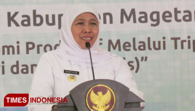 Gubernur Jawa Timur, Khofifah Indar Parawansa. (Foto: M Kilat Adinugroho/TIMES Indonesia)