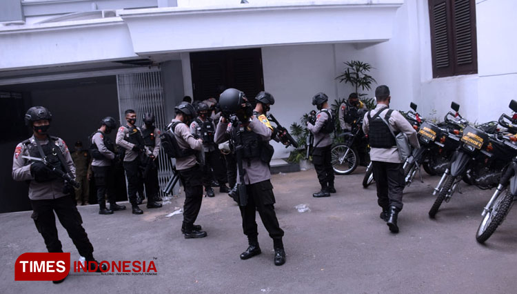 Ilustrasi - Polisi saat mengamankan Unjuk Rasa (FOTO: Dokumen TIMES Indonesia)