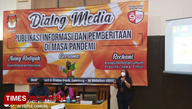 Suasana Dialog Media yang digelar KPU Kabupaten Malang. (Foto : Binar Gumilang / TIMES Indonesia)