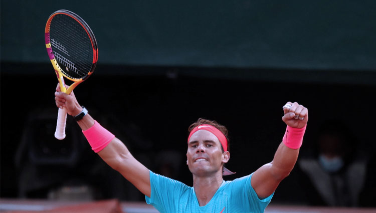 Rafael Nadal menunjukkan dominasinya di turnamen Perancis Terbuka 2020. (FOTO: REUTERS/Gonzalo Fuentes)