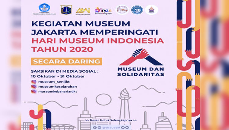 Infografis Kegiatan Hari Museum Indonesia. (FOTO: Instagram Dinas Kebudayaan DKI Jakarta) 