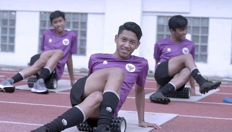 Mochammad Faizal Syaifullah saat menjalani latihan bersama Timnas U-16. (FOTO: Instagram @mochammadfaizalll_)