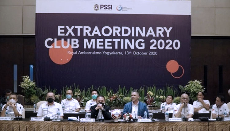 Ketua Umum PSSI Mohammad Iriawan saat mengikuti rapat koordinasi dengan sejumlah klub Anggota Liga 1 dan 2 di Yogyakarta (foto: Dokumen/PSSI)