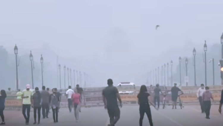 Kondisi terbaru New Delhi akibat asap. (Foto: YTO South China Morning Post)