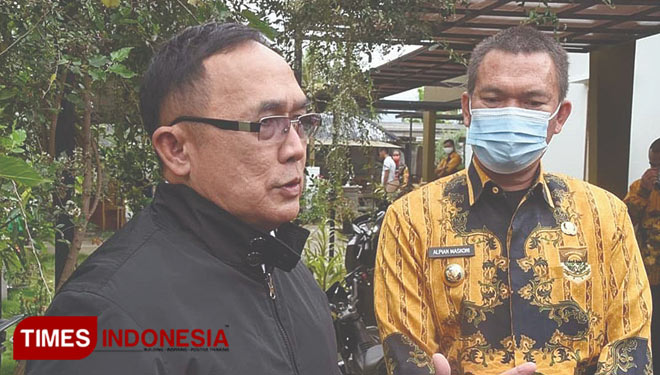 Wako terima kunker anggota Komisi V DPR RI H Eddy Santana.  (Foto: Asnadi/ TIMES Indonesia) 