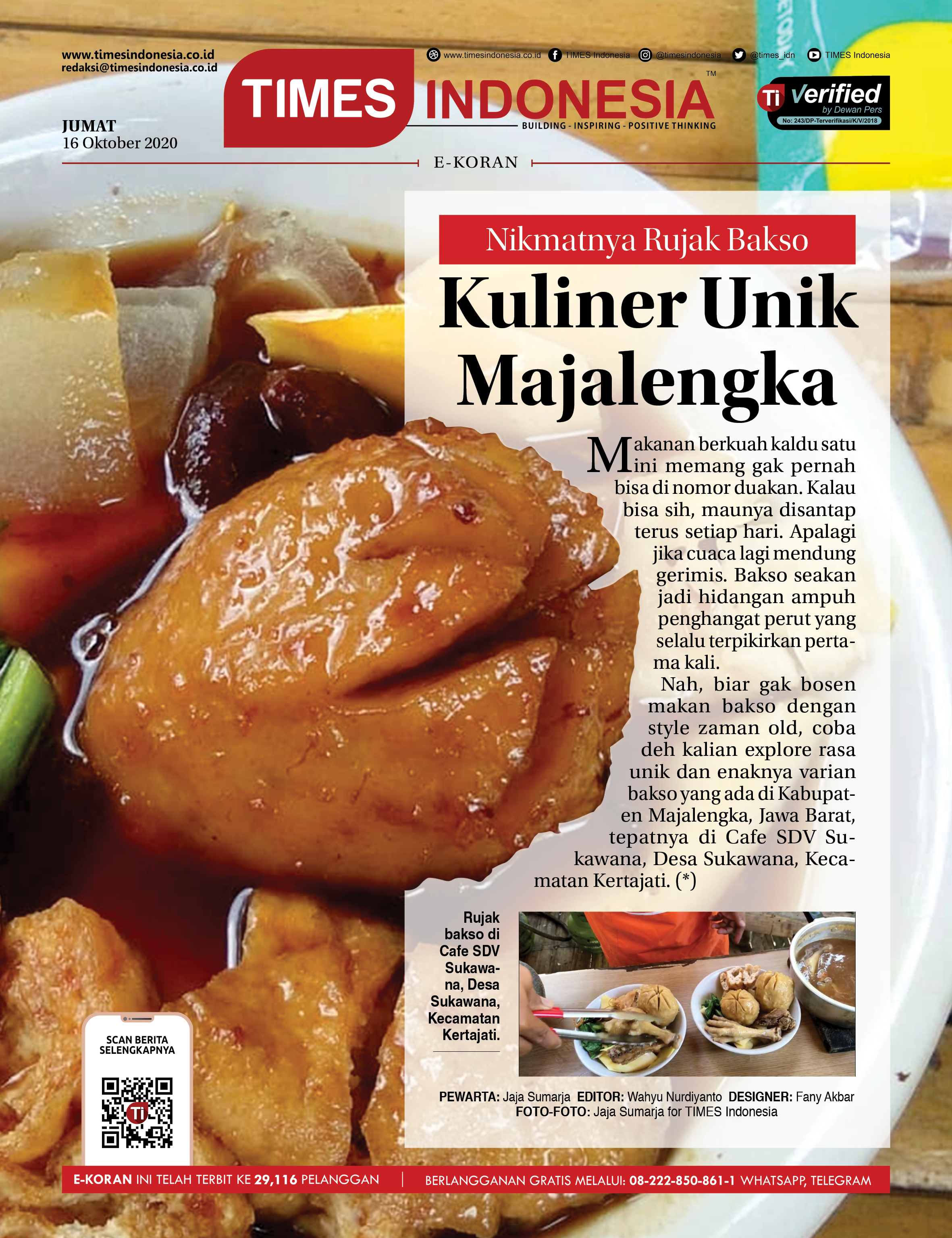 Menikmati Rujak Bakso Kuliner Unik Di Kabupaten Majalengka Times