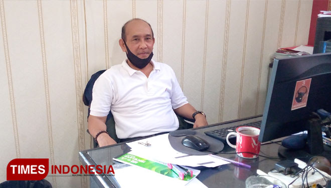 Bangun Yutikno BE mantan Crosser asal Lemahjaya Wanadadi Banjarnegara saat di Kantor baru DPC PDI Perjuangan Banjarnegara. (FOTO: Muchlas Hamidi/TIMES Indonesia)
