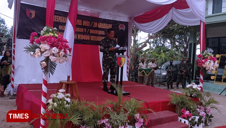 Resmikan Kantor Koramil 20 Grabagan Begini Pesan Pangdam V Brawijaya