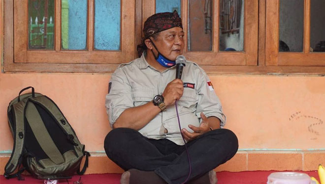 Advisor Malang Jejeg, Soetopo Dewangga saat kampanye di Kepanjen. (Foto : IG Malang Jejeg)