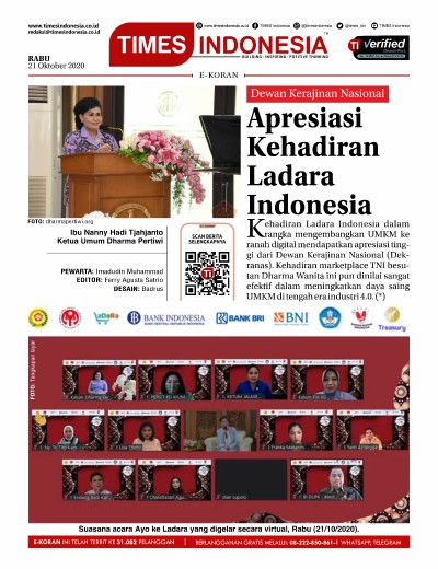 Edisi Rabu, 21 Oktober 2020: E-Koran, Bacaan Positif Masyarakat 5.0 