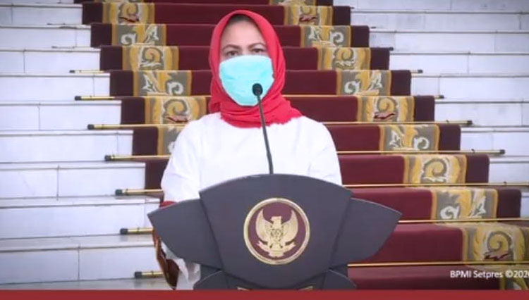 Ibu Negara Hj Iriana Joko Widodo. (BPMI Setpres 2020)
