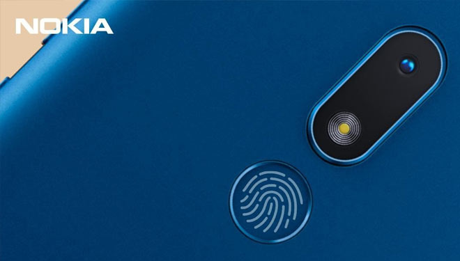 Tampilan belakang Nokia C3 yang sudah dilengkapi Fitur Pemindai Sidik Jari. (Foto: Instagram Nokia Mobile Indonesia) 