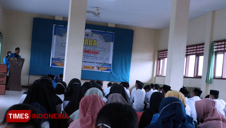 Tampak sejumlah mahasiswa baru Mengikuti Mapaba PMII yang diselenggarakan dua komisariat di Bondowoso (FOTO: Moh Bahri/TIMES Indonesia).