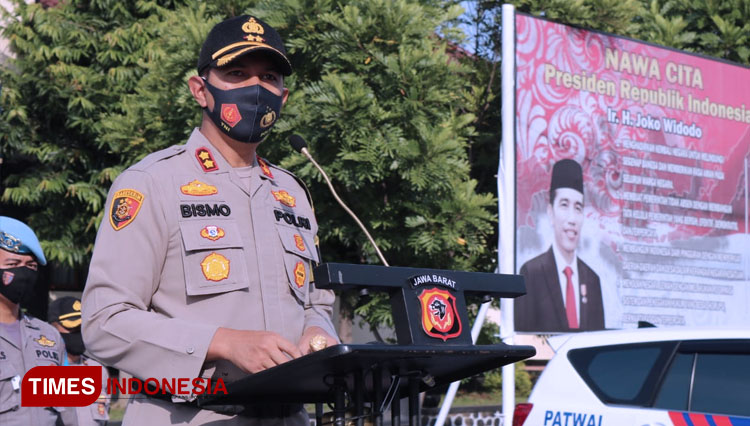 Kapolres Majalengka, AKBP Bismo Teguh Prakoso. (Foto: Jaja Sumarja/TIMES Indonesia)