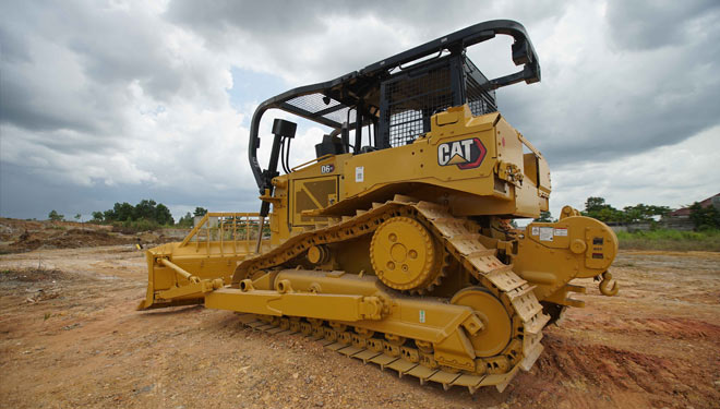 Tampilan Dozer Cat D6GC dan minihex Cat 305E2 CR. (Foto: Trakindo Utama)
