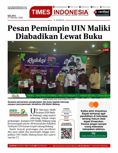 Edisi Selasa, 27 Oktober 2020: E-Koran, Bacaan Positif Masyarakat 5.0 