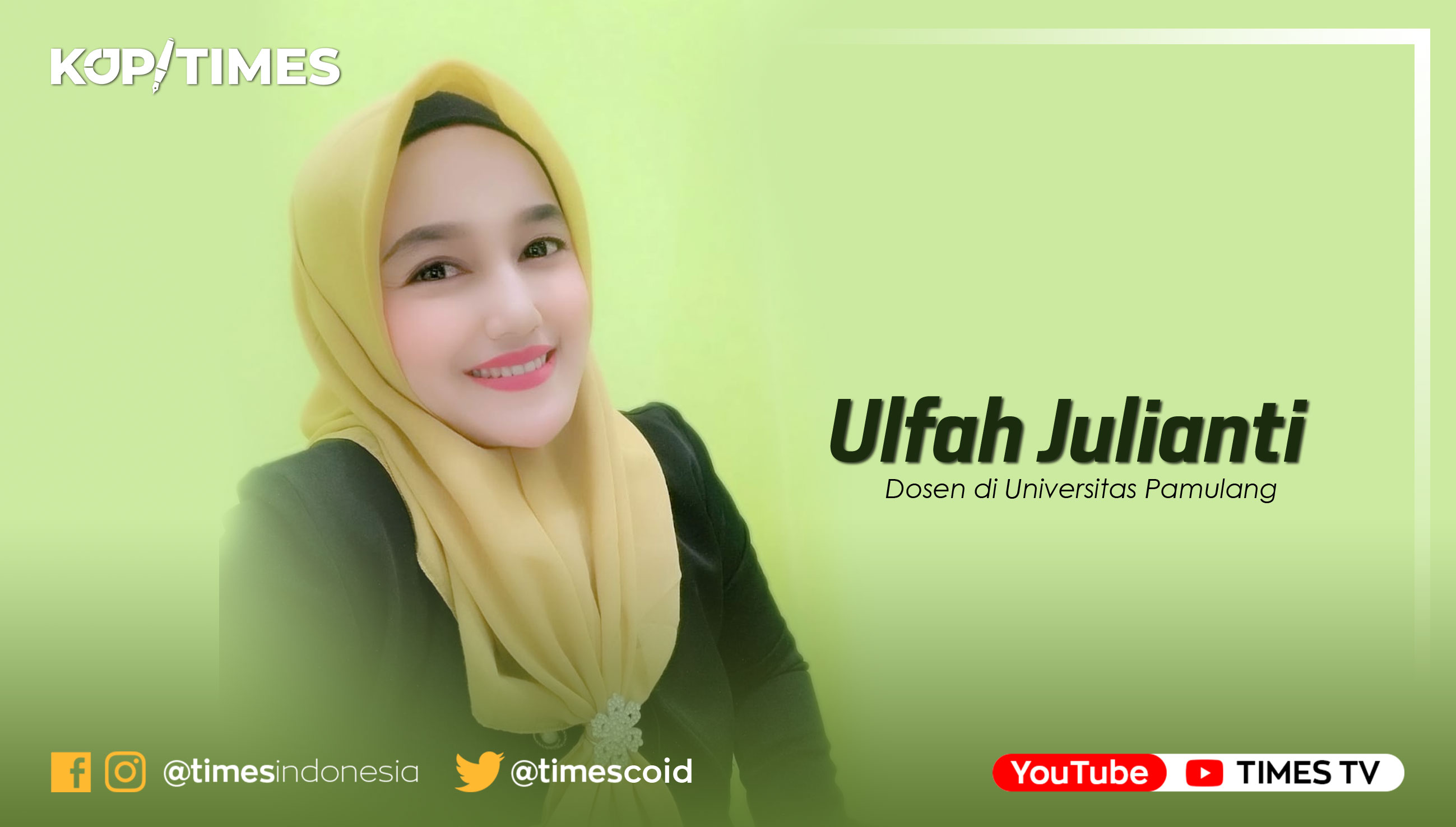 Ulfah Julianti, S.S., M.Pd., Dosen Ilmu Perpusatakaan di Universitas Pamulang.