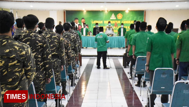 Pembukaan Pelatihan Instruktur dan Diklatsus Bagana bagi Kader GP Ansor di Islamic Center Sumedang (FOTO: Humaskab for Alan Dahlan /TIMES Indonesia) 