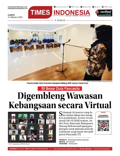Edisi Sabtu, 31 Oktober 2020: E-Koran, Bacaan Positif Masyarakat 5.0 