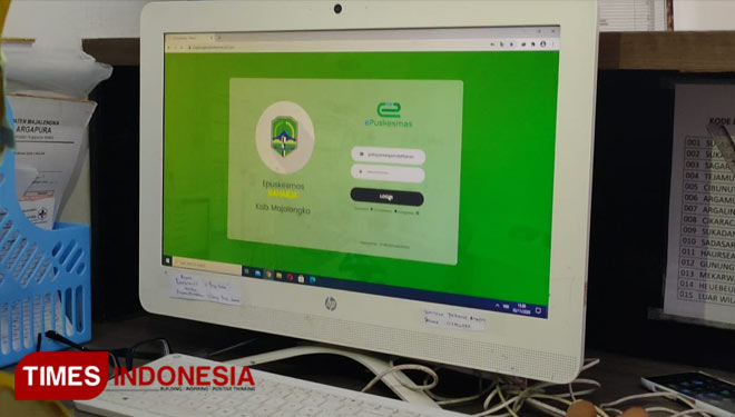 Situs e-puskemas milik Pemkab Majalengka. (Foto: Jaja Sumarja/TIMES Indonesia)