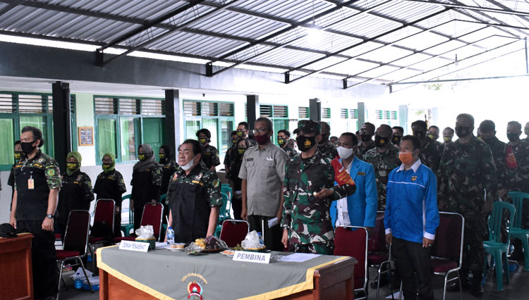 Pelantikan DPC HIPAKAD (Himpunan Putra Putri Keluarga Angkatan Darat) Banjarnegara periode 2020-2025 di Aula Tribun Makodim Banjarnegara. (FOTO: Pendim BNA for TIMES Indonesia)