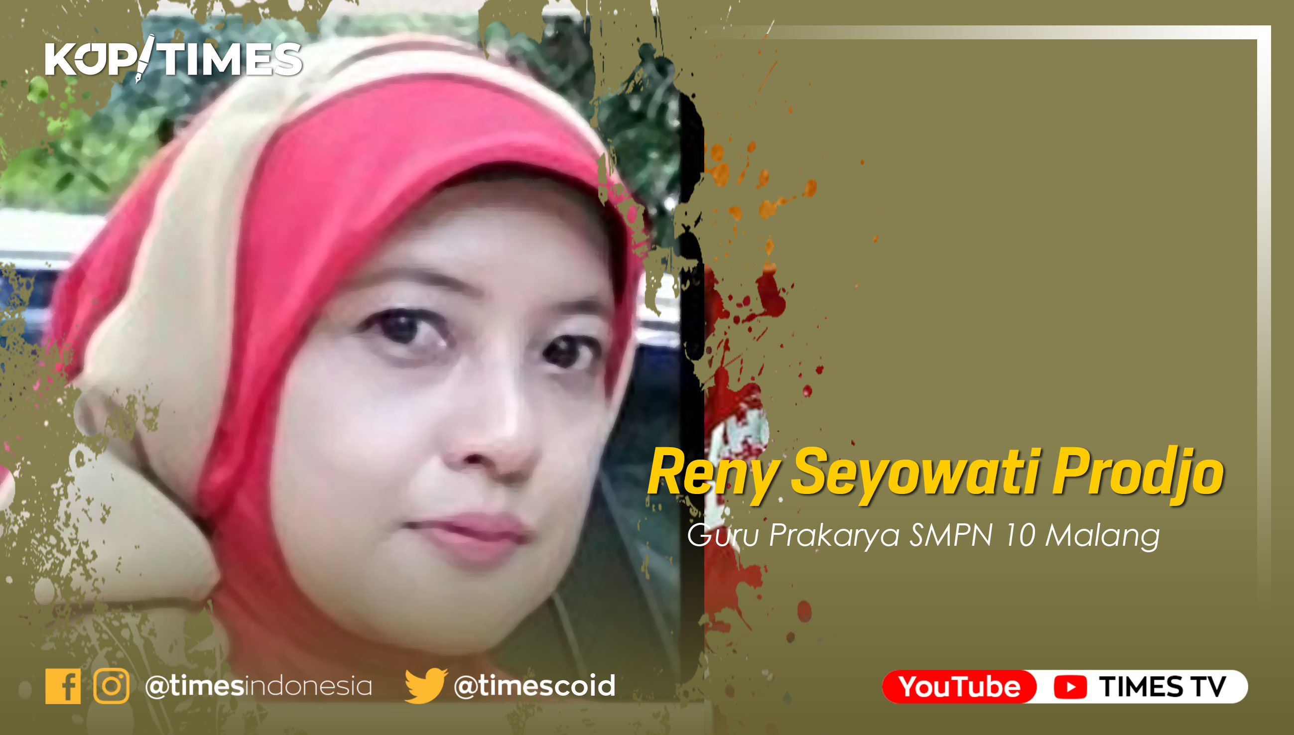 Reny Seyowati Prodjo, S.Pd, Guru Prakarya SMPN 10 Malang dan Tim Pengelola Kantin Sekolah.