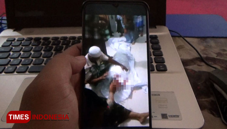 Video amatir yng menyebut biji mata jasad pasien covid19 hilang. (FOTO: Happy/TIMES Indonesia)