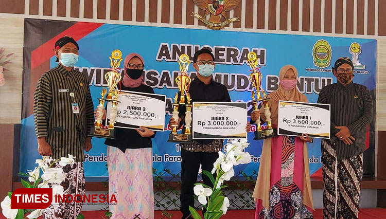 Pemenang Anugerah Wirausaha Muda Bantul 2020 (Foto : Totok Hidayat/TIMES indonesia)