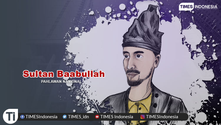 Sketsa Pahlawan Nasional Sultan Baabullah.