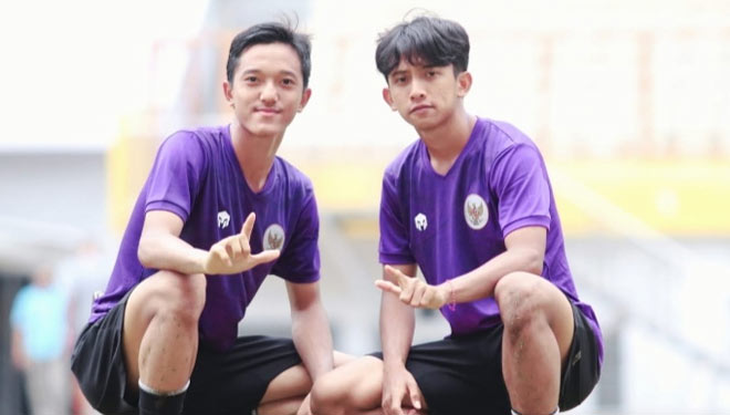 Dua pemain muda Persija Jakarta, Resa Aditya Nugraha dan Raka Cahyana Rizky yang dipanggil ikut TC di Bogor (foto: Dokumen/Persija Jakarta)