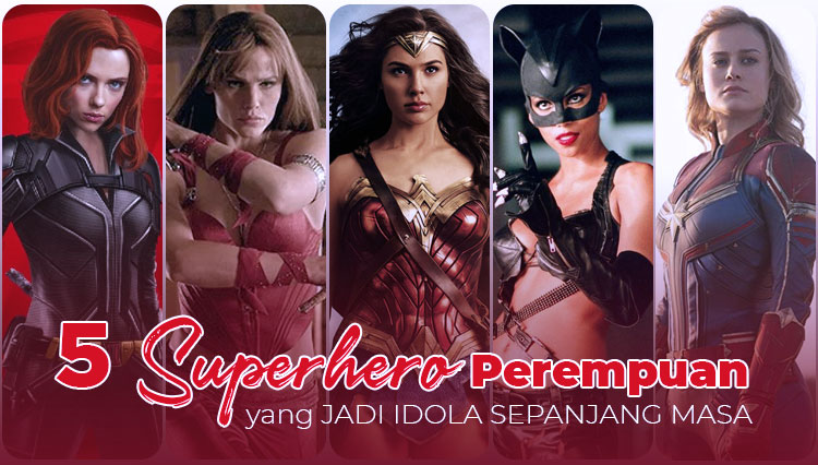Kolase 5 Superhero Perempuan (Foto: Berbagai Sumber)