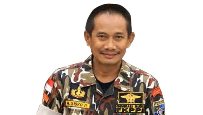 Ketua PC 1316 GM FKPPI Sidoarjo, Jawa Timur, H Djoko Purwoko.