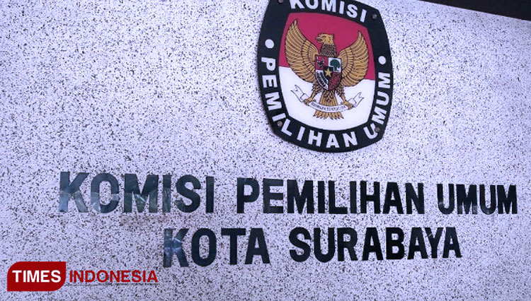 KPU Kota Surabaya. (Foto: dok. TIMES Indonesia) 