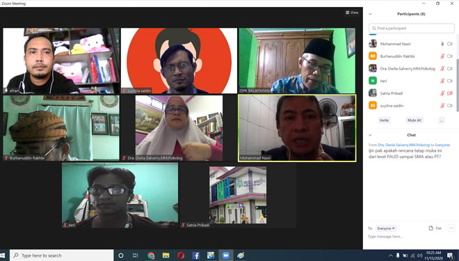 Rapat koordinasi DPK Balikpapan yang digelar Webinar (Foto: Ulvan/ TIMES Indonesia)