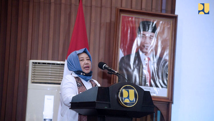 Plt. Sekretaris Jenderal Anita Firmanti mewakili Menteri PUPR RI Basuki Hadimuljono saat pembukaan BPIW Virtual Expo 2020 Senin (16/11/2020). (FOTO: Biro Komunikasi Publik Kementerian PUPR RI)