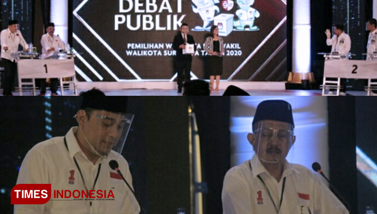 Debat publik perdana Pemilihan Wali Kota Surabaya 2020. (FOTO: Ammar Ramzi/TIMES Indonesia)
